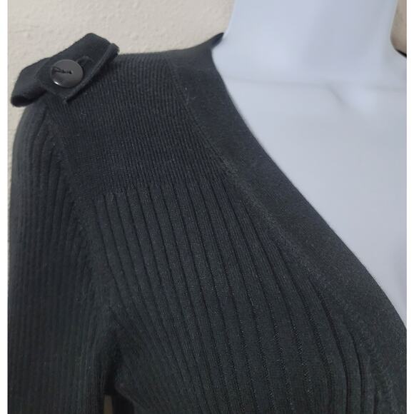 Banana Republic Black Button Up Cardigan Sweater Small Lightweight Long Sleeves - Picture 5 of 7